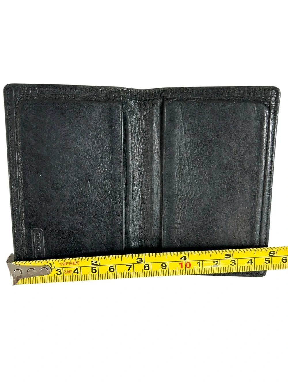 COACH Men’s Black Leather Bifold Card Holder Vintage Classic